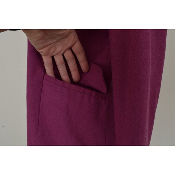 Vintage 90s Lightweight Magenta Silk Blazer by LA Cera size M - Picture 7 of 10